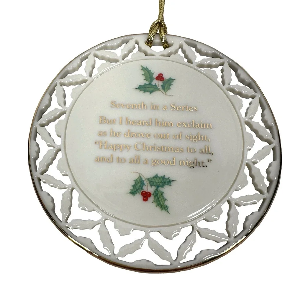 Lenox TwasNight Before Christmas All Good Night Ornament Seventh 7 Series Santa